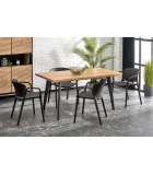 FOLDING TABLE DICKSON 2  150-210/90 CM, TABLETOP - NATURAL WOOD, LEGS - BLACK order